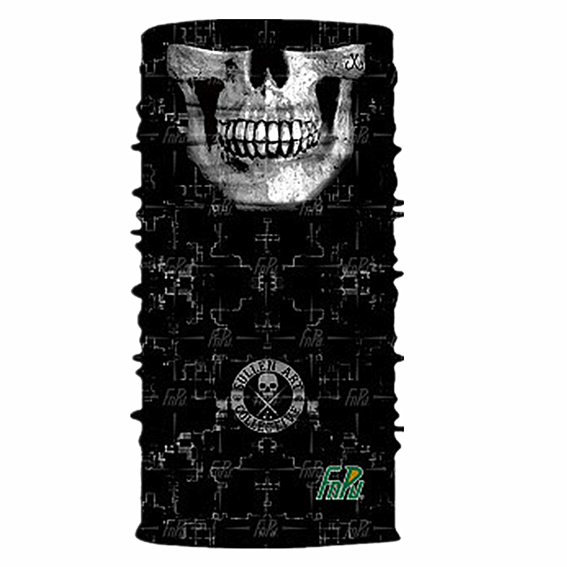 男女3D逼真户外魔术头巾骑行钓鱼跑步防尘面罩无缝骷髅半脸围脖