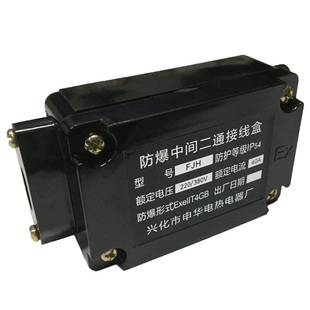 电热带伴热带直通盒防爆配件二通接线盒EX防爆电源直型接线盒FJH