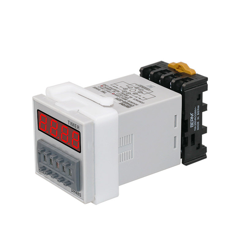 循环时间继电器24V12v220v小型通电延迟器可调时控开关DH48S-2Z