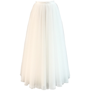 新款森系简约半身裙便携旅拍蓬蓬齐地订婚生日长款网纱裙新娘婚纱