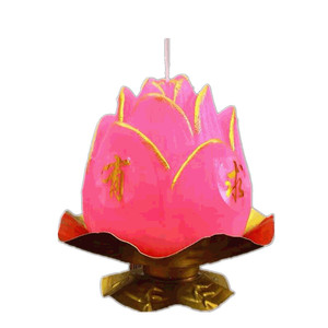禅师莲花灯蜡烛供佛佛具用品荷花蜡烛莲花蜡厂家酥油灯红色