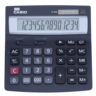 Casio卡西欧D-40L宽体大屏专业金融计算机商务会计计算器包邮
