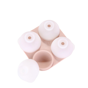 创意硅胶冰格模具冷冻大冰球制冰盒冰块模具制冰辅食盒4格冰模