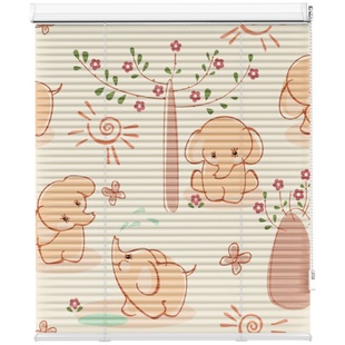 德国慕安娜儿童房高清印花百叶窗帘免打孔铝合金叶片可来图定制