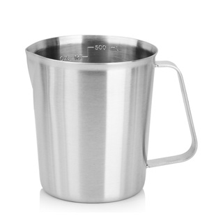 加厚全不锈钢量杯带刻度500 1000ml奶茶咖啡豆浆盎司杯2000毫升