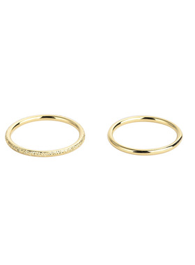 三生三世纯银光面磨砂不掉色戒指