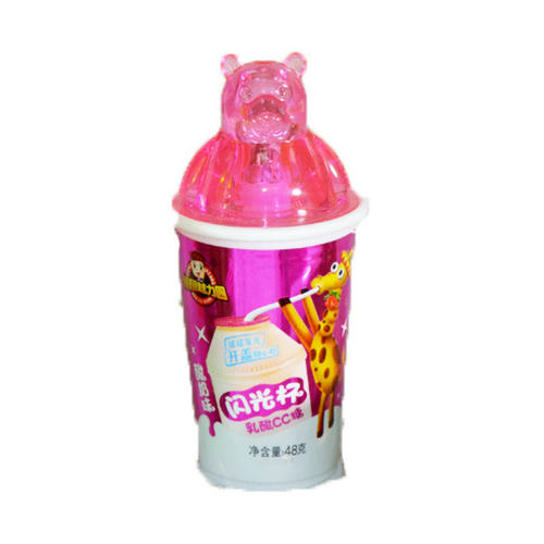 恒翔魅力园闪光杯 乳酸CC糖儿童创意 糖果玩具杯酸奶味 1瓶*48g