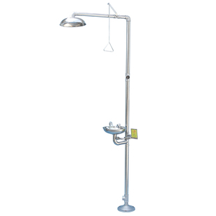 304不锈钢复合式洗眼器紧急验厂喷淋冲淋工业用实验室洗眼装置