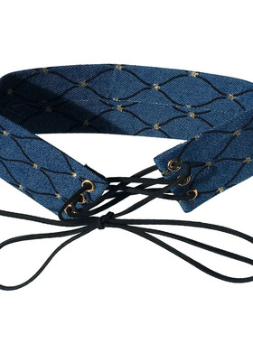 系带牛仔布朋克风性感潮流项链