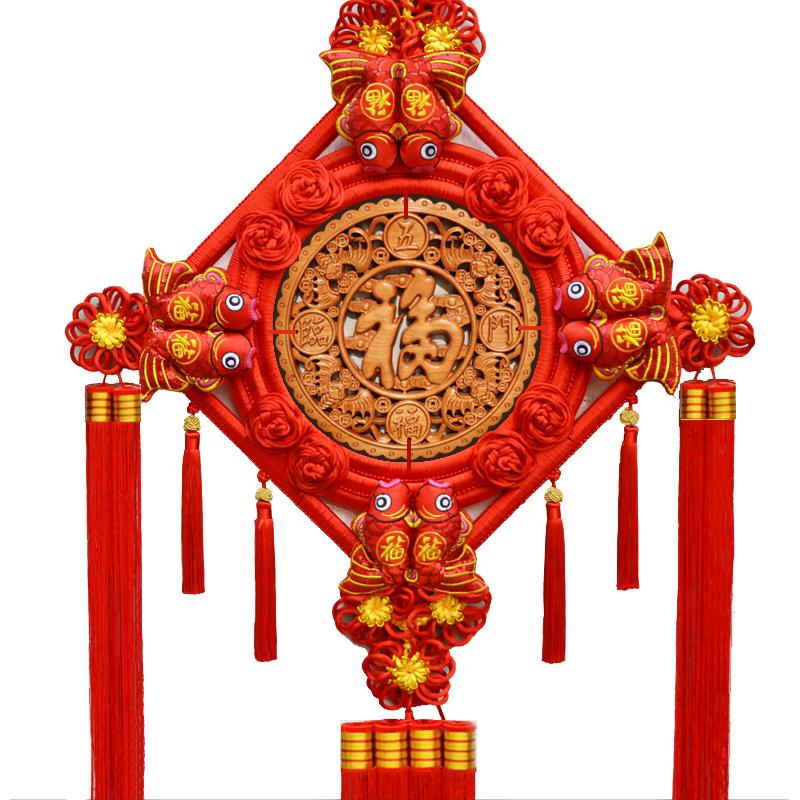 桃木客厅大号新居乔迁壁挂中国结