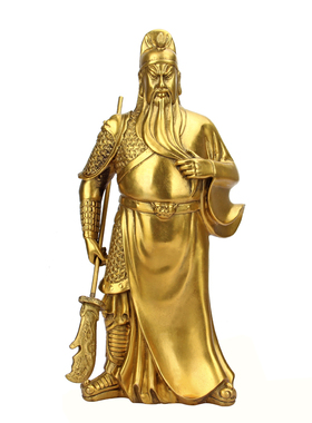 纯铜关二爷佛像装饰品