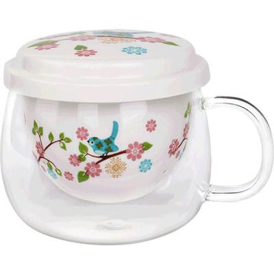 陶瓷美式风耐热玻璃杯