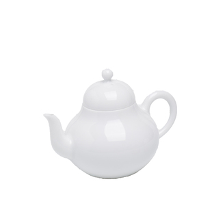 大鱼 景德镇甜白釉思亭壶 白瓷梨形壶 泡茶壶 中式功夫茶具大小号