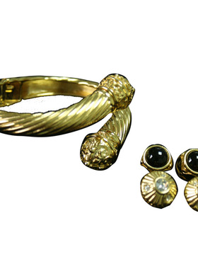 金属水钻欧美风复古手镯