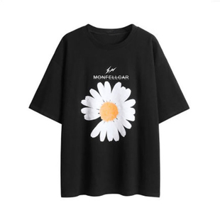 权志龙明星同款 小雏菊纯棉T恤百搭上衣男装韩版新款学生休闲可爱