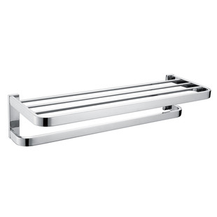 德国北欧风格304不锈钢双层浴巾架卫生间置物架壁挂式浴室毛巾架