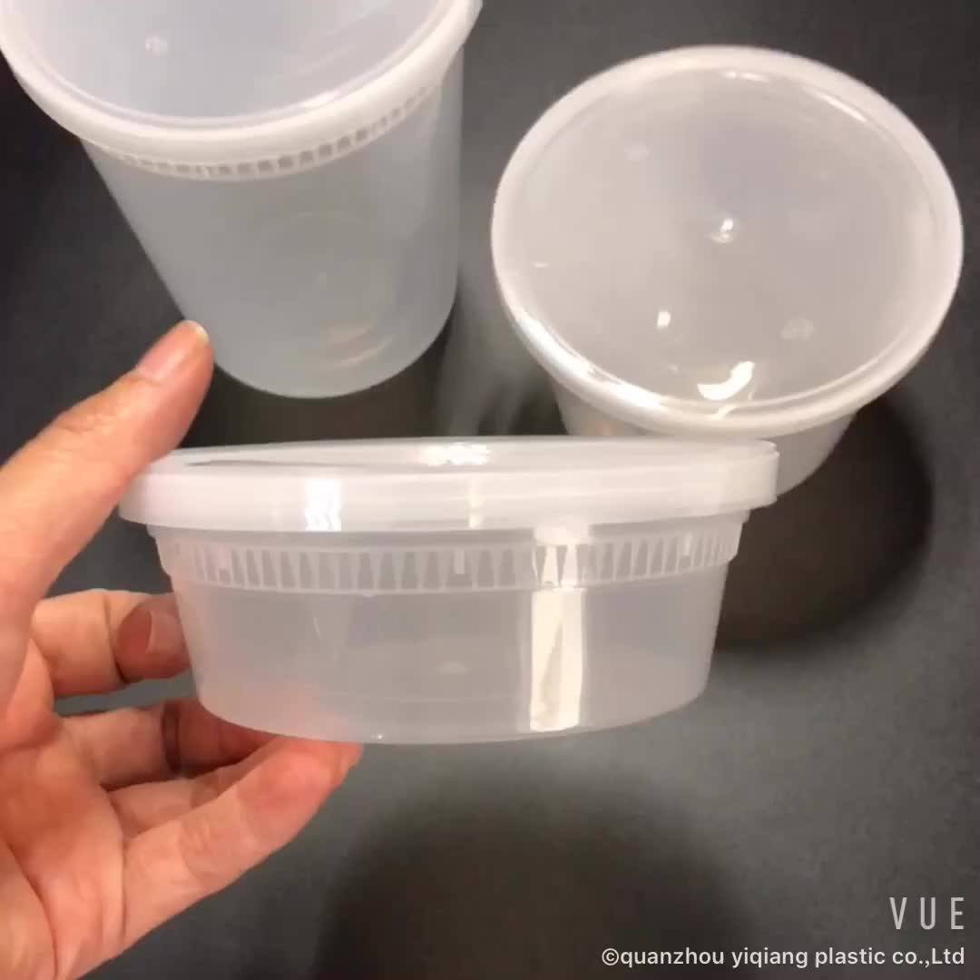 Fda/bpa Free 8oz Disposable Microwave Plastic Pp Soup Cup With Lids