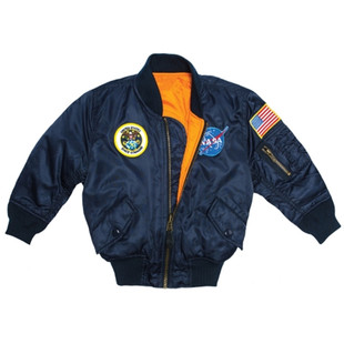 ALPHA阿尔法工业经典MA-1儿童飞行夹克小孩太空总署冬装防风棉服