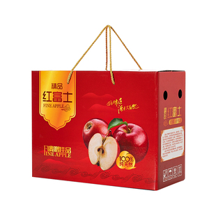 苹果包装盒5斤10斤装高档红富士礼品盒冰糖心苹果包装箱批发定制