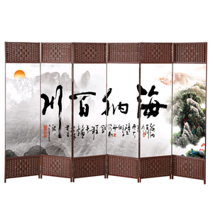 屏风隔断简约现代中式时尚客厅办公卧室酒店玄关移动布艺屏风座屏