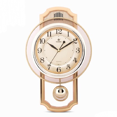 霸王客厅金色美式创意风时尚挂钟