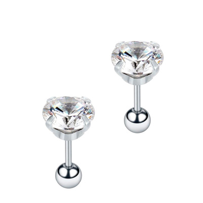 不过敏镶钻闪亮女生男生礼物耳钉