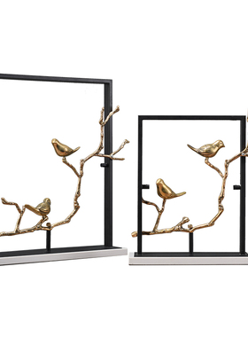 现代新中式家居饰品金属太师椅子样板间书房酒柜书柜软装饰品摆设