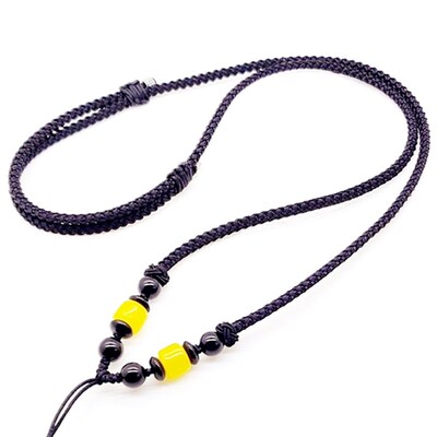 手工编织吊坠挂绳琥珀男女项链绳