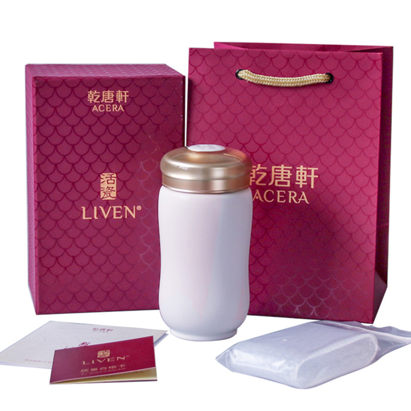 乾唐轩活瓷单层带盖陶瓷杯子女