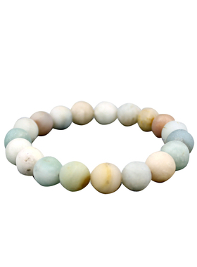 小众宇宙星空磨砂白色天然石手串