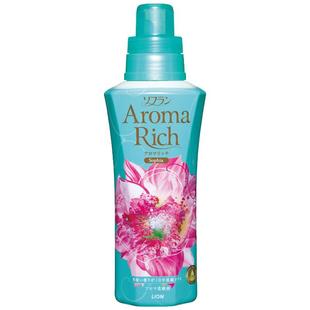 衣物柔顺剂日本原装狮王AromaRich青果水花香型衣服柔软剂480ml绿