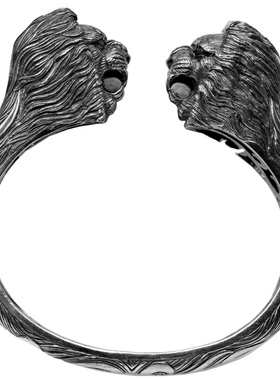 纯银狮子手镯原创设计男