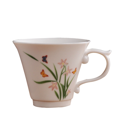 茶杯咖啡杯陶瓷有耳加厚