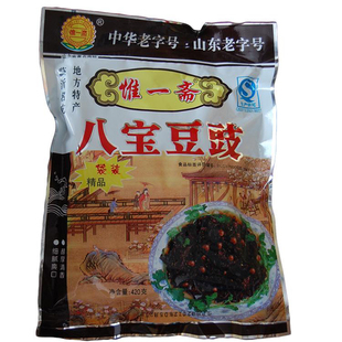 山东临沂蒙山特产老字号惟一斋八宝豆豉咸酱菜佐餐420g/300g袋装