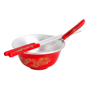 明日银碗筷套装999纯银筷子勺子三件套结婚宝宝满月周岁银饰礼品