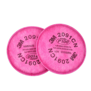 3M 2097CN防尘滤棉 P100过滤活性炭有机蒸气异味焊玻璃纤维