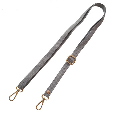 纯色灯芯绒双扣斜背链长带女挂绳