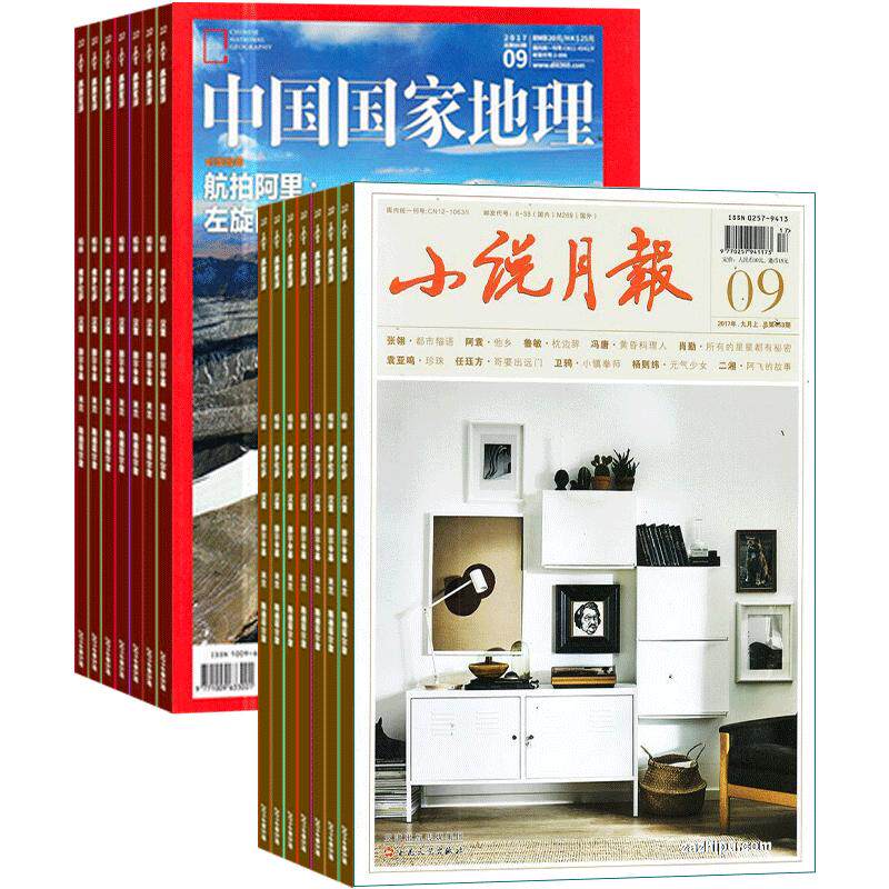 中国国家地理加小说月报 组合  2026年8月起订 共24期 地理旅游 地理百科 人文历史图书期刊青春故事 心灵鸡汤文学期刊全年订阅