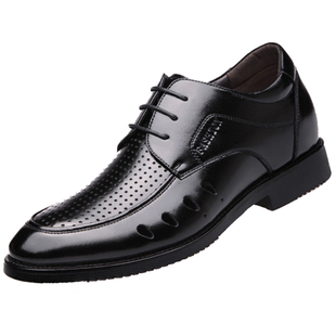 温州厚底内增高鞋男10cm隐形增高婚礼新郎婚鞋男装高跟皮鞋男真皮