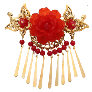 包邮复古汉服头饰发夹古风步摇发夹发簪子古典古代盘发表演动漫展