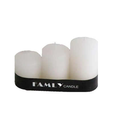 ins白色圆柱蜡烛无烟样板房拍摄