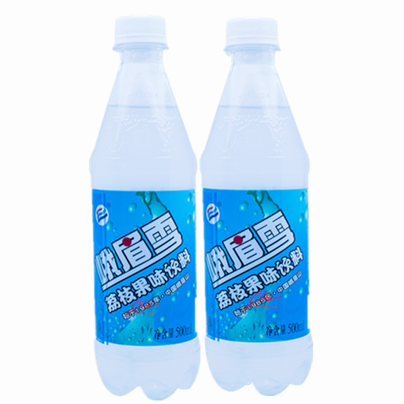 峨眉雪荔枝果味汽水饮料峨眉特产峨眉山原产地多省包邮500ml*5瓶