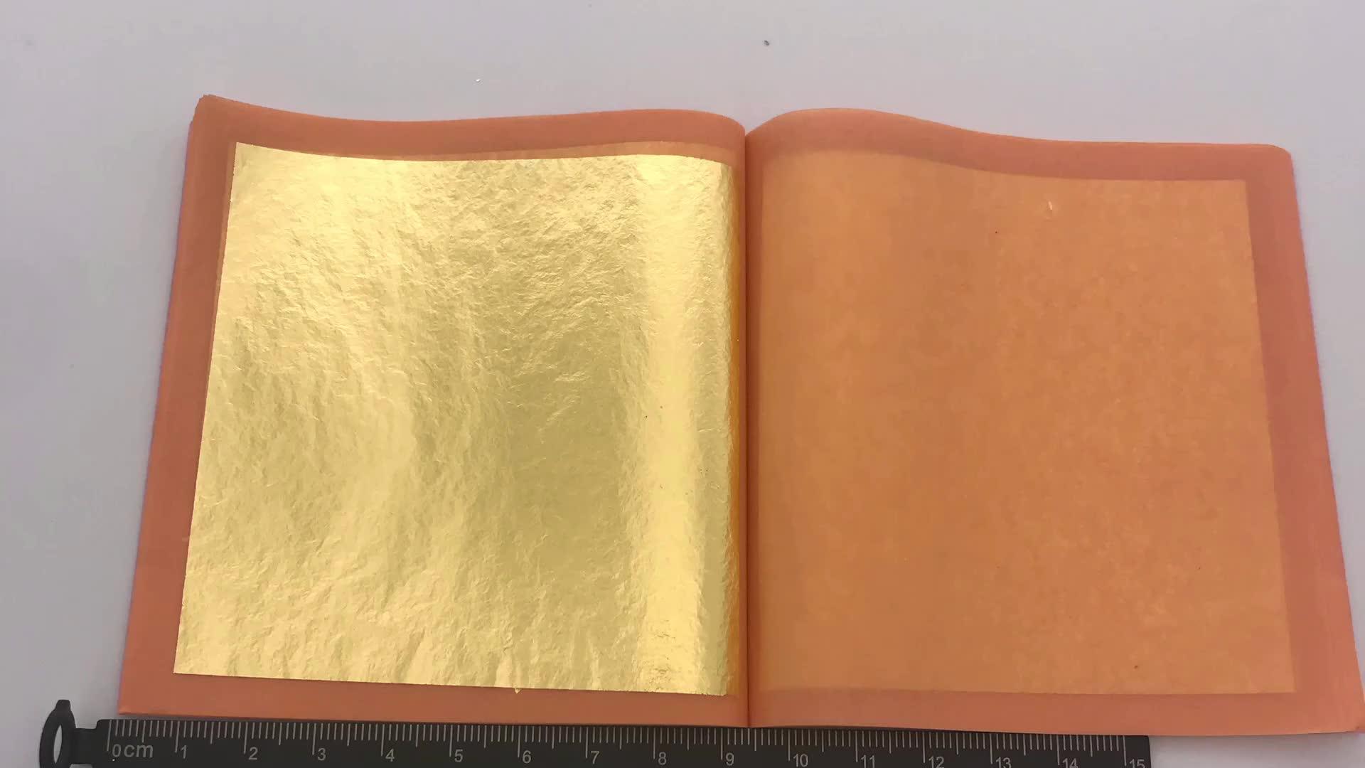 Metal Material And Painting Product Type 24k Gold Leaf 24k Gold Sheets