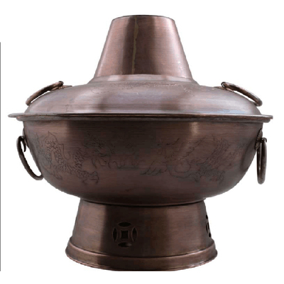 火冒烟筒纯紫铜牛蛙锅