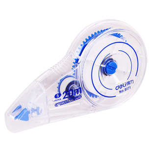 DELI得力8171修正带涂改带20米*5mm大容量学生修改带改正改错带修正液覆盖笔迹清除带办公桌面用品学生文具