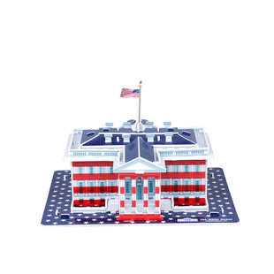 邦维正版欧美经典建筑埃菲尔铁塔美国白宫3D立体拼图益智玩具模型