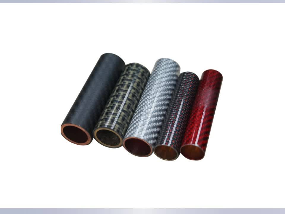 Glossy 3k Carbon Fiber Tube Connectors Fitting With Twill Woven