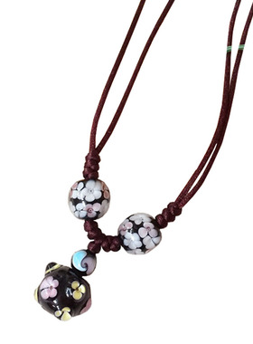 女多财三生花日式琉璃项链