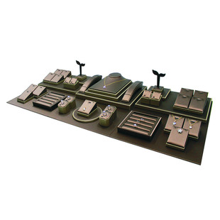 珠宝展示道具吊坠项链耳环戒指摆件托盘手镯展柜套装首饰展示架子