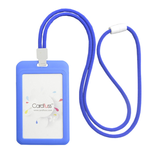 卡仕达卡扣式后盖卡套带圆绳挂绳可定制印字LOGO公司员工工作证厂牌胸牌胸卡挂牌公交卡地铁卡门禁出入卡卡套